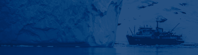 an iceberg and a ship